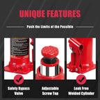 BIG RED 10 Ton (20,000 LBs) Torin Welded Hydraulic Car Bottle Jack for Auto Repair and House Lift, Red, TAM91003B