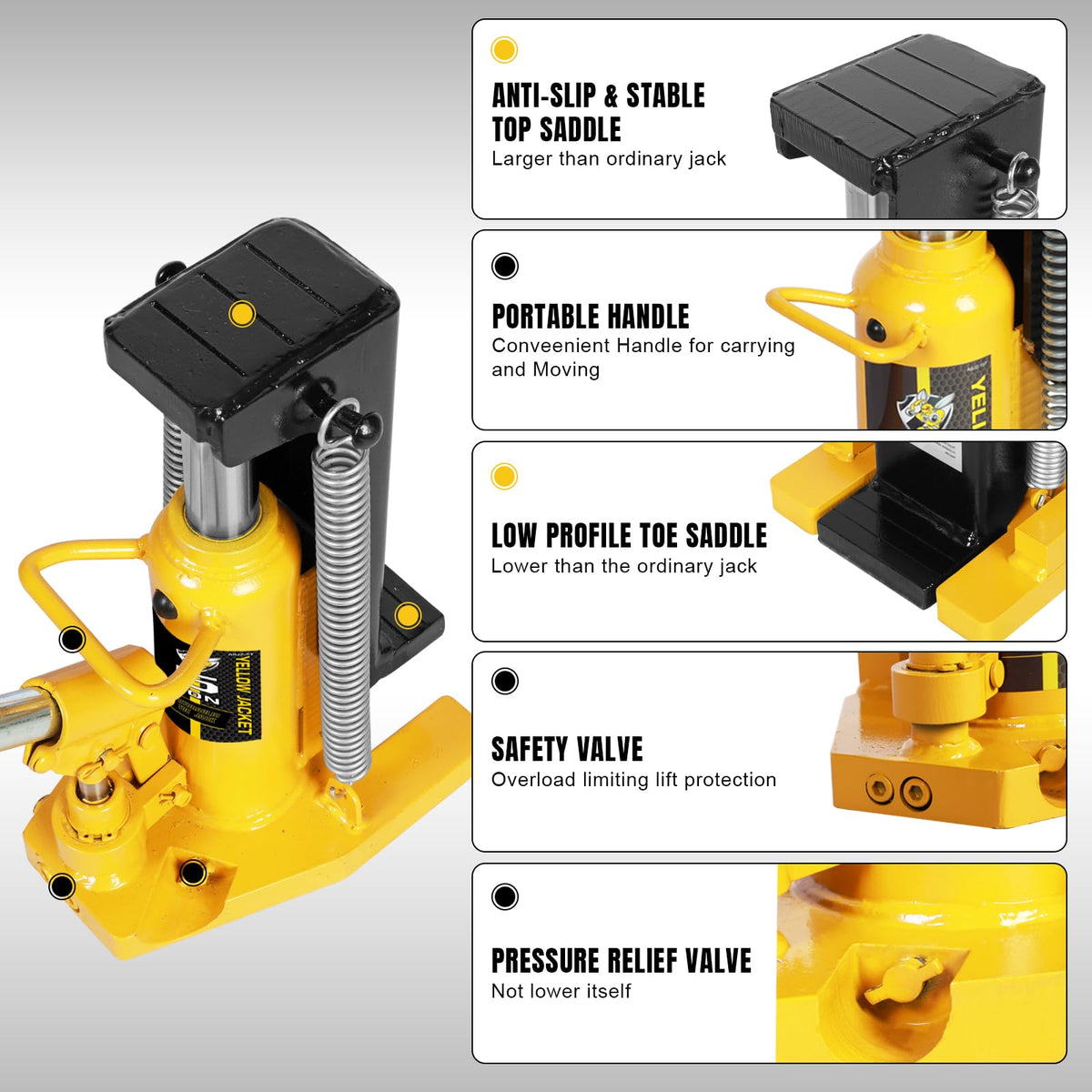 Big Red 5 Ton Industrial Toe Jack, TRJZ-5T - PT03
