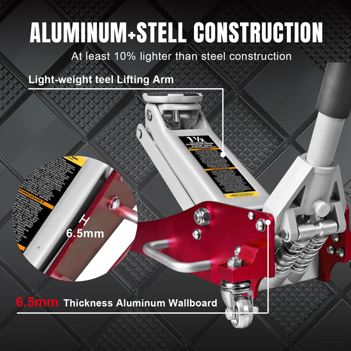 Big Red 1.5 Ton Aluminum Floor Jack, T815016L - PT05