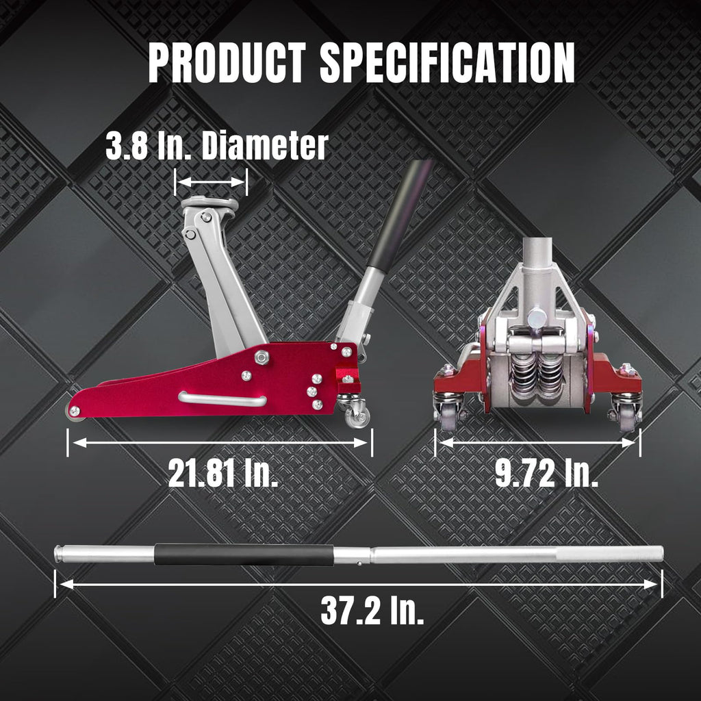 Big Red 1.5 Ton Aluminum Floor Jack, T815016L - PT06