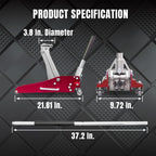Big Red 1.5 Ton Aluminum Floor Jack, T815016L - PT06