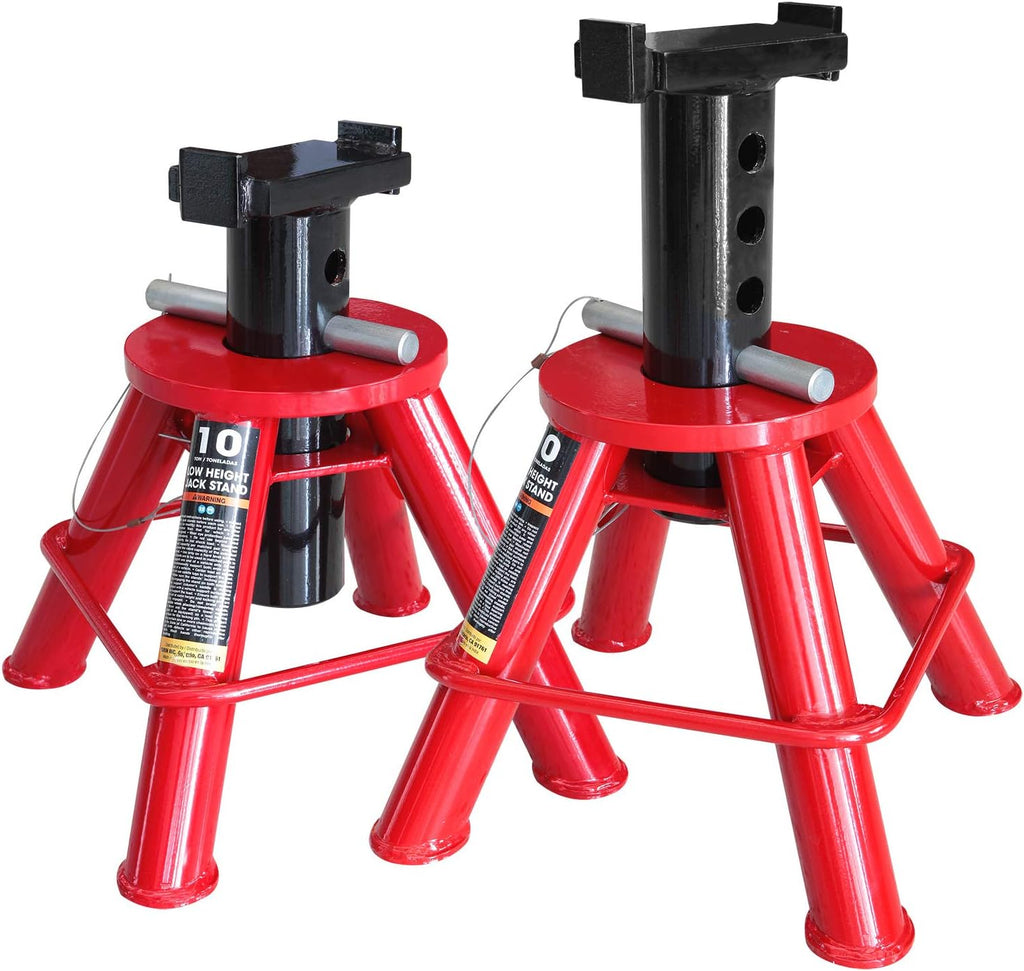 Big Red 10 Ton Heavy-Duty Vehicle Support Stands, T90070