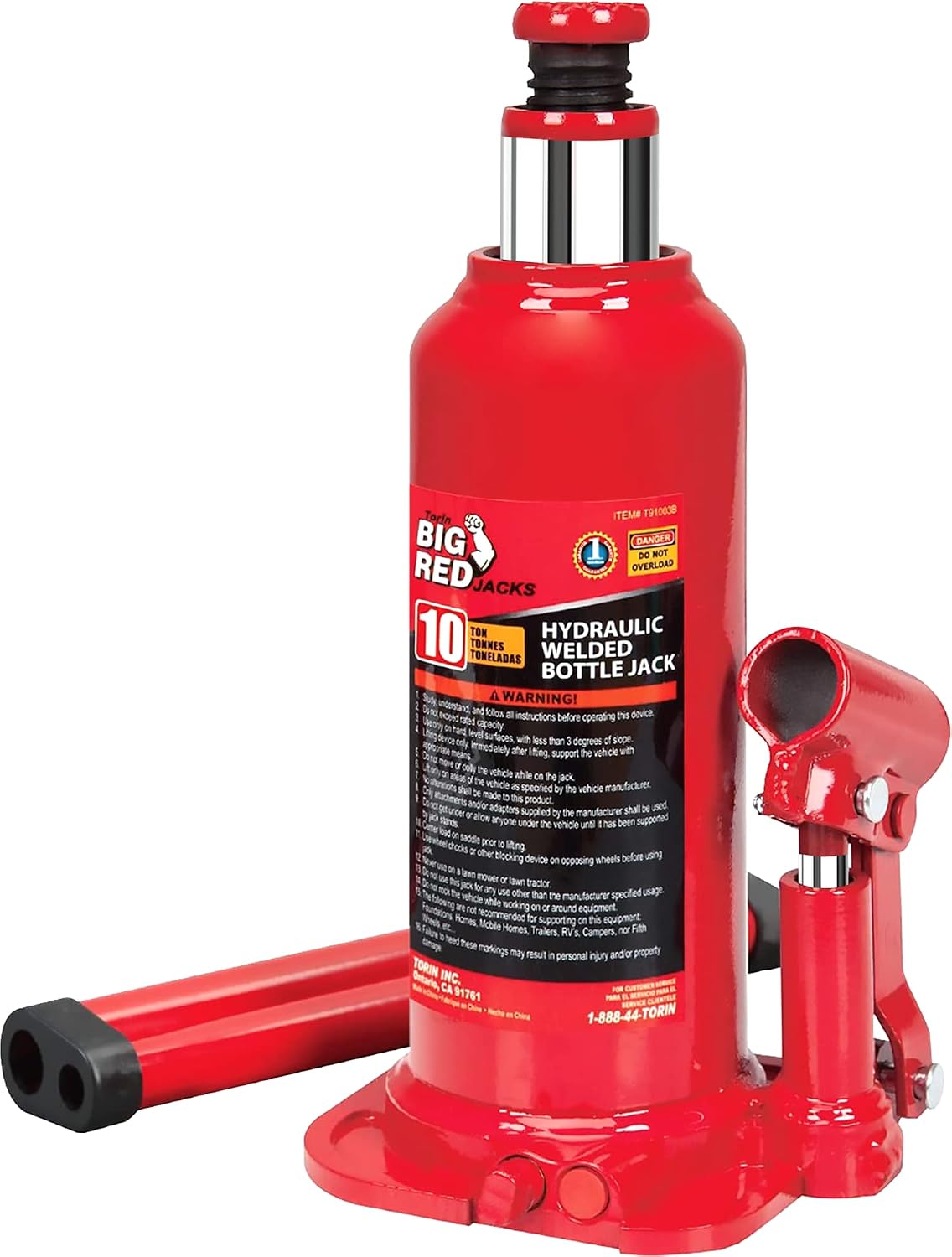 Big Red 10 Ton Hydraulic Bottle Jack, TH91004X